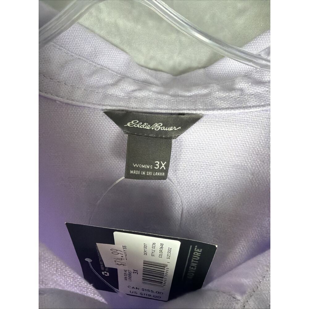 EDDIE BAUER EB Hemplify Utility SS Dress Women's Size 3X Lavender - Picture 5 of 10